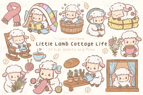 Download Little Lamb Cottage Life Clipart - Little Collection