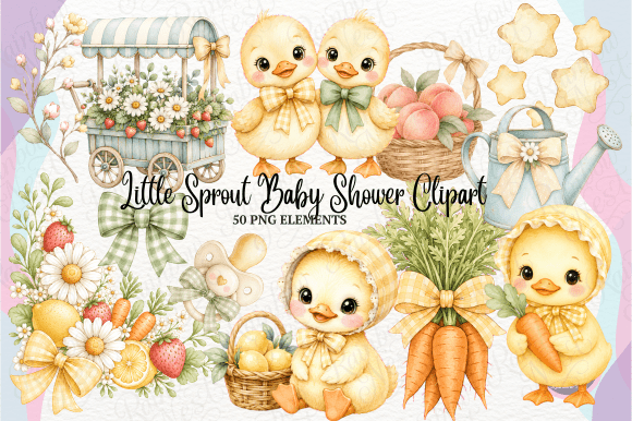 Download Little Sprout Baby Shower Clipart - Little Collection