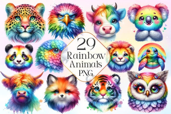 Download Rainbow Animals Clipart Cute Animal Png - Animal png Collection