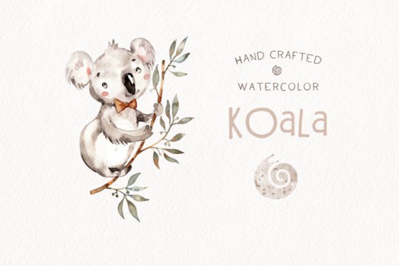 Download Koala Png Watercolor Little Baby Clipart - Little Collection