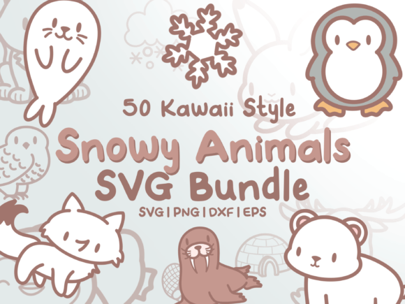 Download Snowy Animals SVG Illustrations - Premium Resources