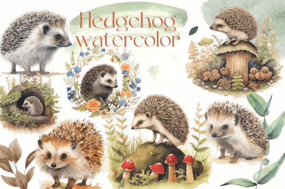 Download HedgeHog Watercolor Clipart Animal PNG - Animal png Collection