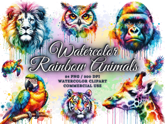 Download Rainbow Animals Clipart Cute Animal Png - Animal png Collection