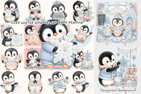 Download Winter Wonderland Baby Penguin PNG - Penguin Collection