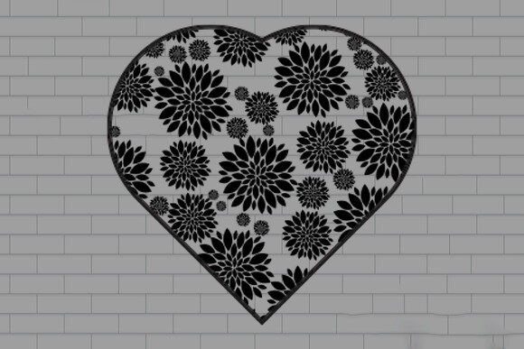 Download Floral Heart Wall Interior - Premium Resources