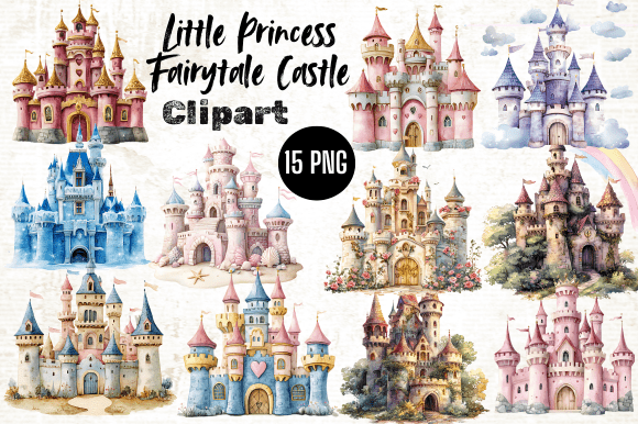 Download Little Princess Fairytale Castle Clipart - Little Collection