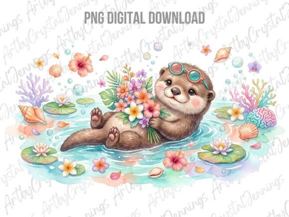 Download Cute Summer Otter Animal PNG - Animal png Collection