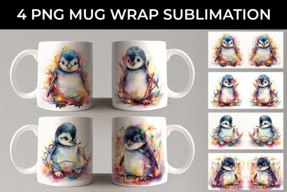 Download Christmas Penguin Animal PNG Mug Wrap - Animal png Collection