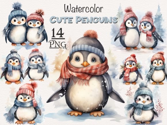 Download Cute Penguin Winter PNG Bundle - Penguin Collection