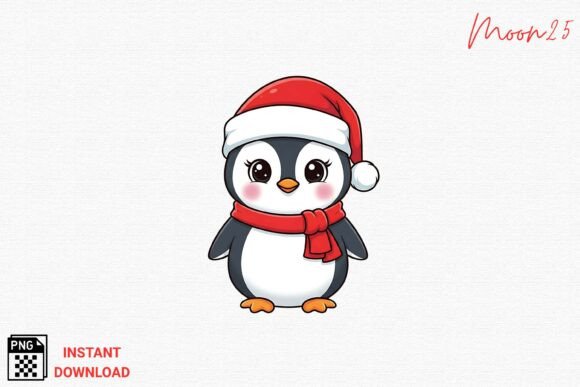 Download Cute Christmas Baby Penguin PNG - Penguin Collection