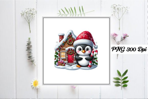 Download Christmas Funny Penguin House Clipart - Penguin Collection