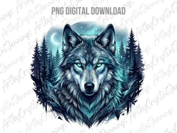 Download Mystic Wolf Forest Glow Animal PNG - Animal png Collection