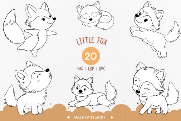 Download Little Fox Clipart, Cute Baby Fox - Little Collection