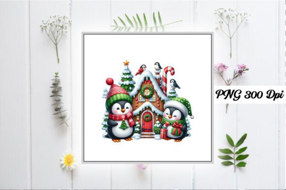 Download Christmas Funny Penguin House Clipart - Penguin Collection