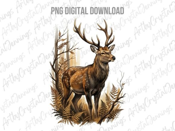 Download Autumn Woodland Deer Animal PNG - Animal png Collection